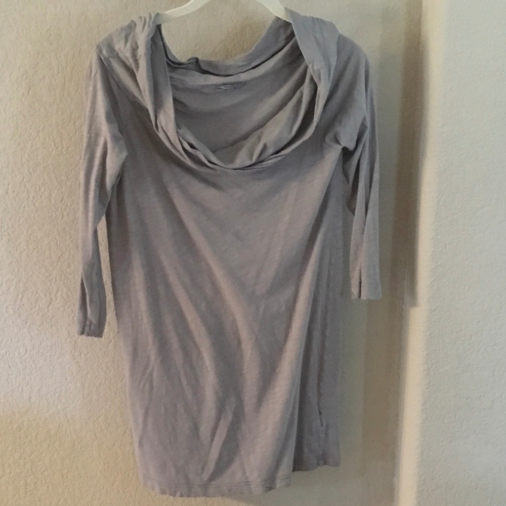 JAMES PERSE 3/4 SLEEVE TUNIC/TOP COWL